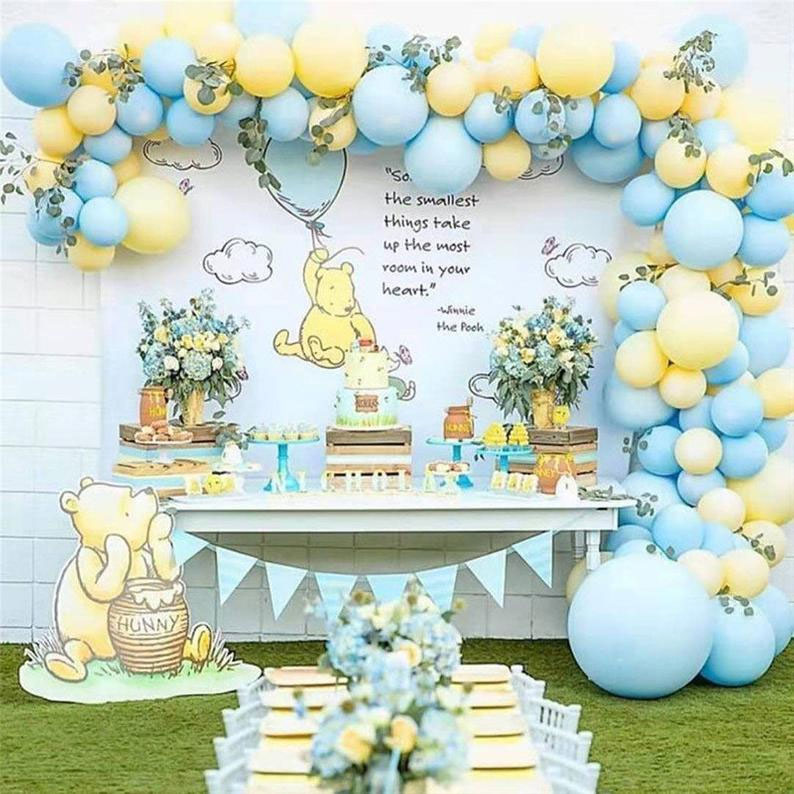Baby Blue and Yellow Balloon Garland Arch DIY Kit for Boy\'s ...