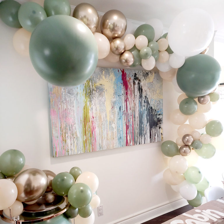 Sage Green and Blush Balloon Garland Arch DIY Kit for Party Decorations